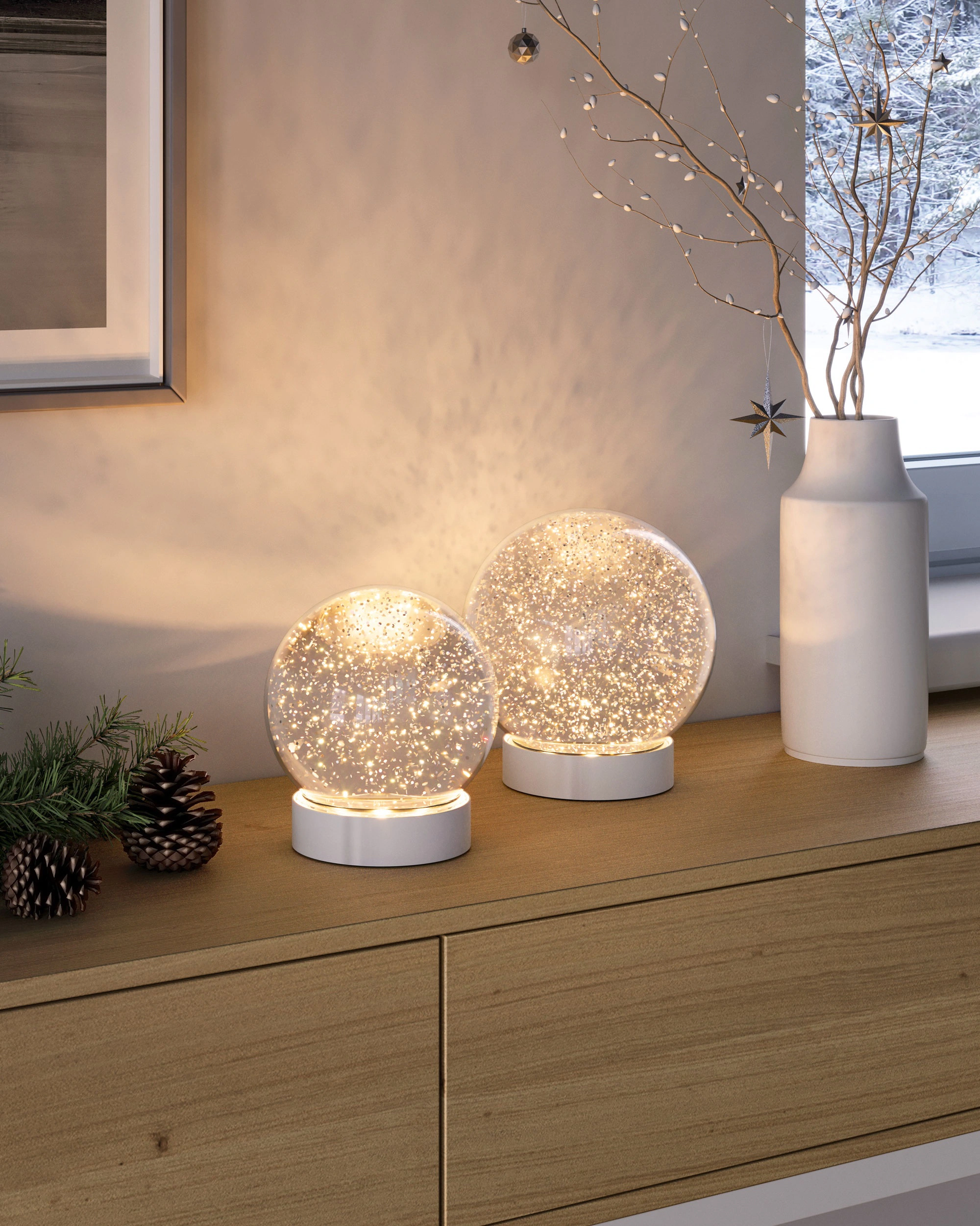 SOMPEX – GLAMOR BAUBLE weiß – 15 cm