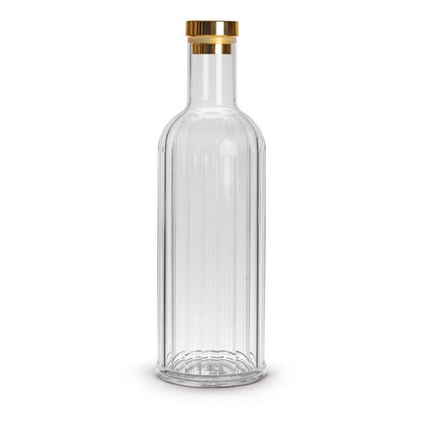 WD Lifestyle - Flasche aus Acrylglas, Transparent mit goldener Oberfläche