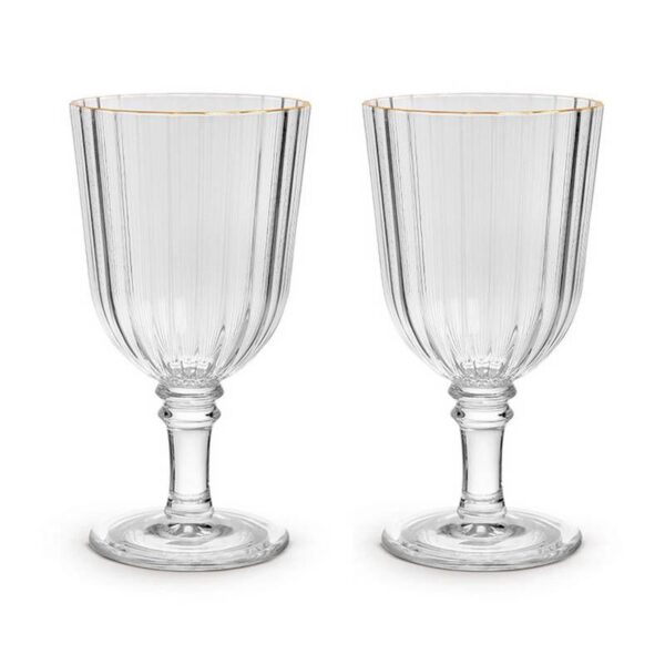 WD Lifestyle - Set aus zwei Acrylgläsern, Transparent mit goldener Oberfläche
