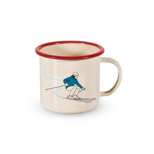 WD Lifestyle – Emaille-Tasse Skifahrer