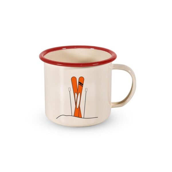 WD Lifestyle - Emaille-Tasse Ski